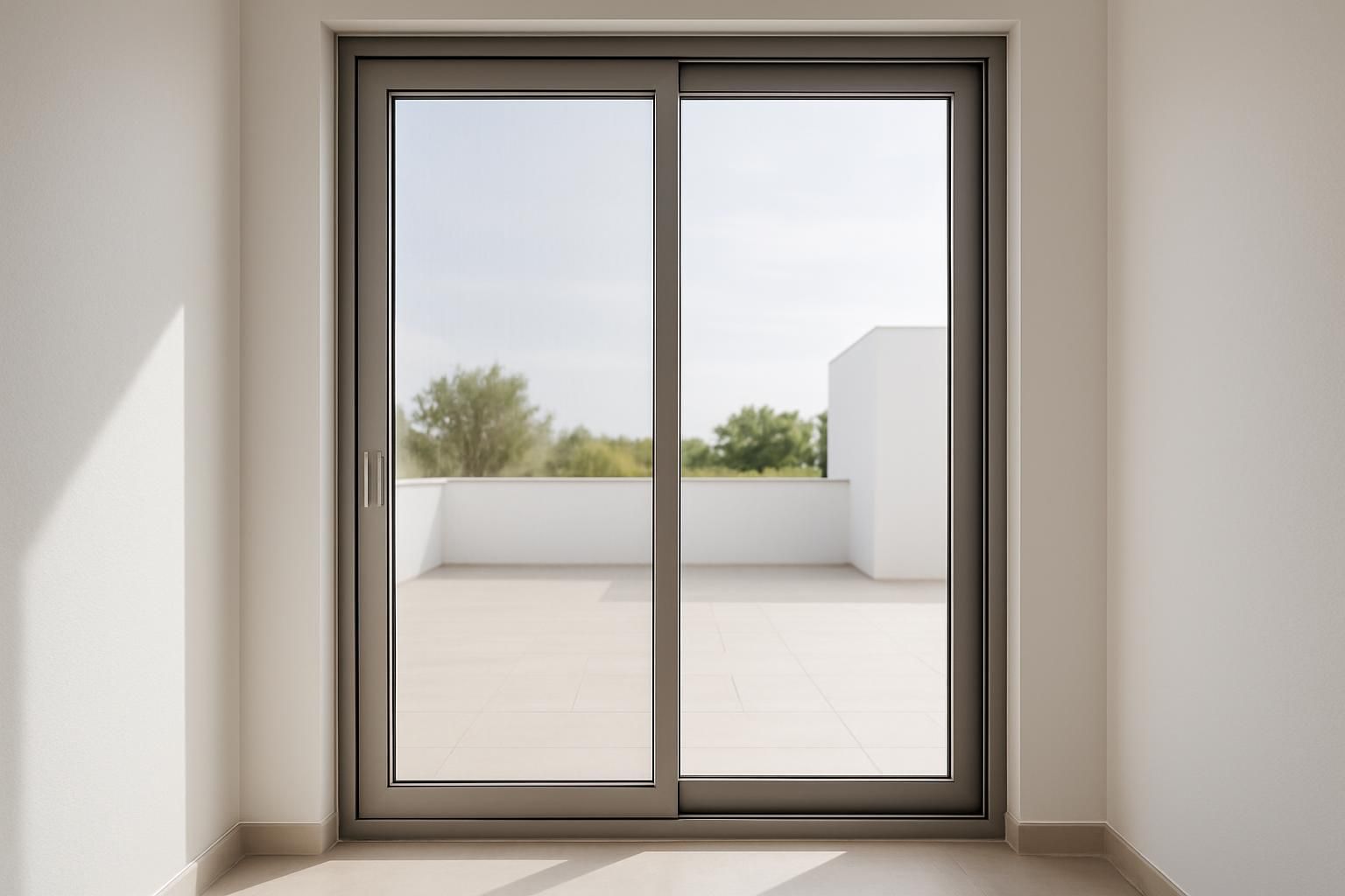 estetica de las mosquiteras en ventanas de vivienda moderna