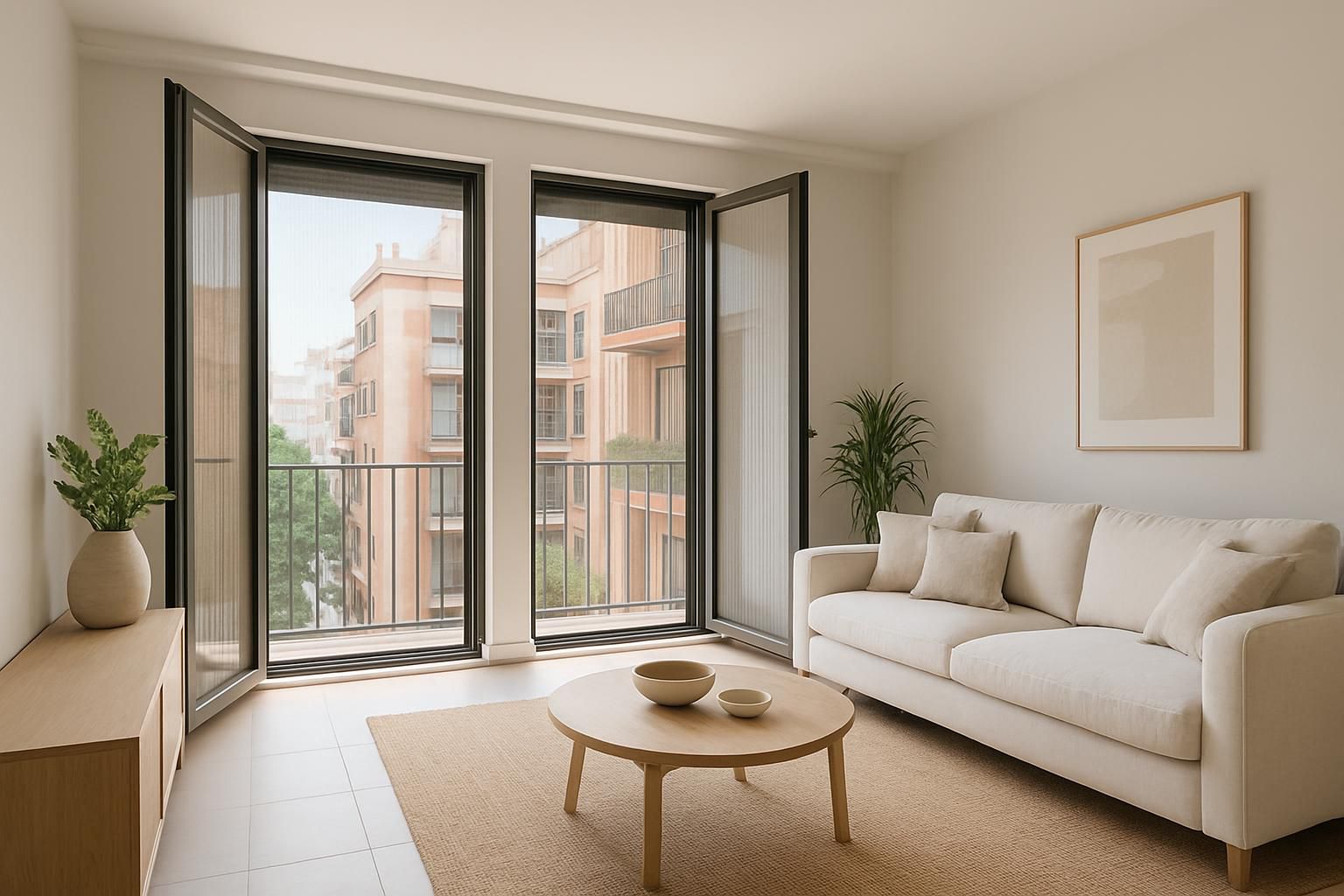 merece la pena instalar mosquiteras en ventanas de vivienda moderna