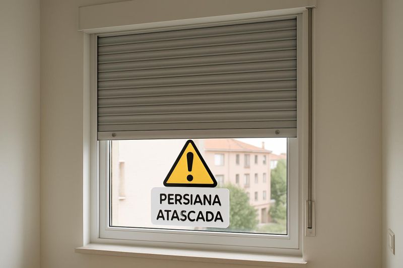 persiana enrollable bloqueada