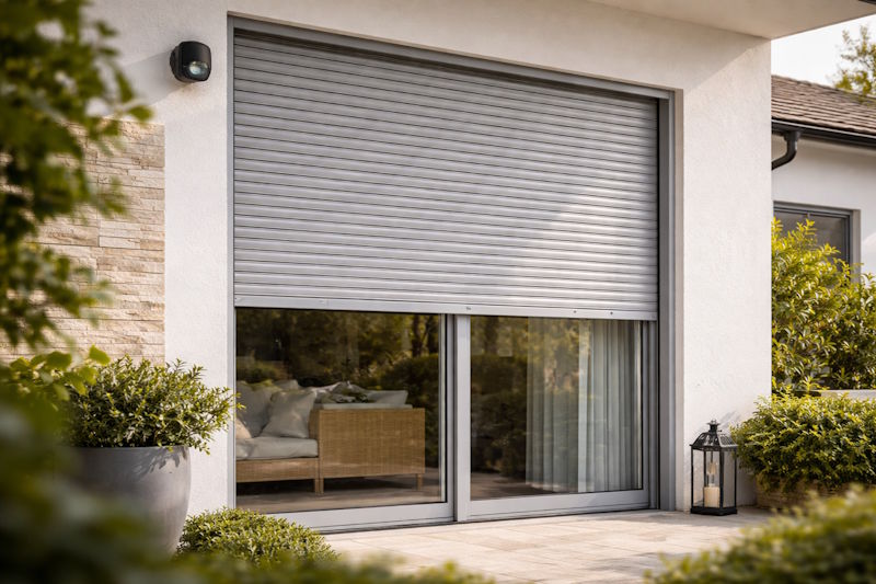 Persianas de aluminio instaladas en una ventana ofreciendo mayor seguridad en la vivienda